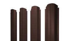 Штакетник П-образный А фигурный 0,4 PE RAL 8017 шоколад